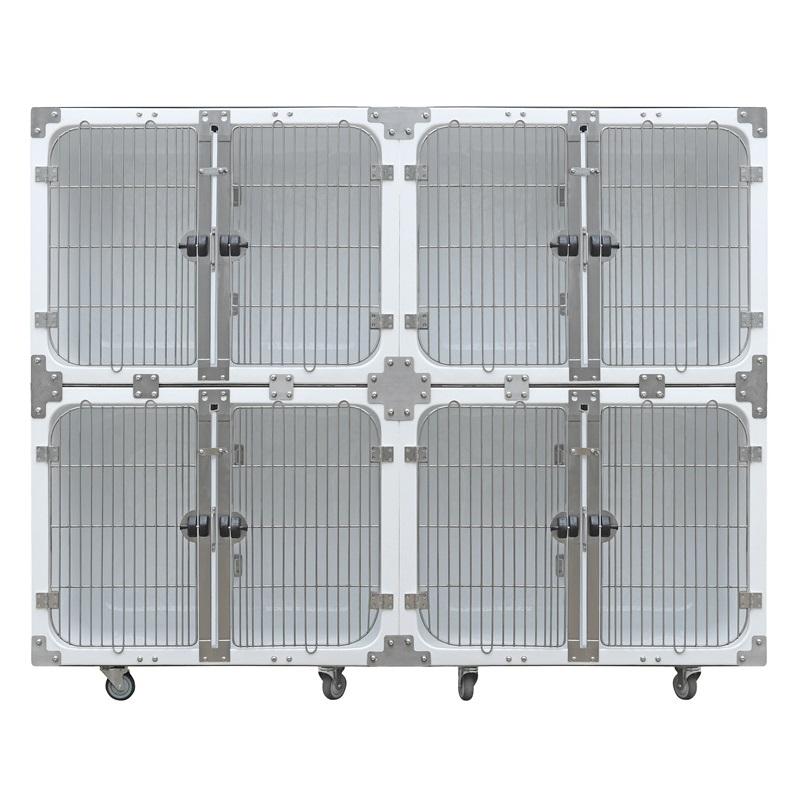 Albaitaritzako iragazgaitza beira-zuntzezko txakur kaiola modularra